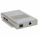 Omnitron Systems OmniConverter 10/100/1000 PoE Gigabit Ethernet Fiber Media Converter Switch RJ45 SFP Wide Temp - 1 x 10/100/1000BASE-T; 1 x 100/1000BASE-X (SFP); US AC Powered; Lifetime Warranty - RoHS, WEEE Compliance 9419-0-11W