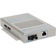 Omnitron Systems OmniConverter 10/100/1000 PoE+ Gigabit Ethernet Fiber Media Converter Switch RJ45 ST Multimode 550m - 1 x 10/100/1000BASE-T, 1 x 1000BASE-SX, US AC Powered, Lifetime Warranty 9420-0-11