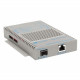 Omnitron Systems OmniConverter 10/100/1000 PoE+ Gigabit Ethernet Fiber Media Converter Switch RJ45 SFP Wide Temp - 1 x 10/100/1000BASE-T; 1 x 100/1000BASE-X (SFP); US AC Powered; Lifetime Warranty - RoHS, WEEE Compliance 9439-0-11W