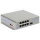 Omnitron Systems OmniConverter Unmanaged Gigabit PoE+, SFP, RJ-45, Ethernet Fiber Switch - 8 x 10/100/1000BASE-T, 1 x 1000BASE-X, DC Power, 5 Year Warranty 9459-0-18-9Z