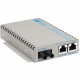 Omnitron Systems OmniConverter SE 10/100/1000 PoE Gigabit Ethernet Fiber Media Converter Switch RJ45 ST Multimode 550m Wide Temp - 2 x 10/100/1000BASE-T; 1 x 1000BASE-SX; US AC Powered; Lifetime Warranty - RoHS, WEEE Compliance 9460-0-21W