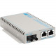 Omnitron Systems OmniConverter SE 10/100/1000 PoE+ Gigabit Ethernet Fiber Media Converter Switch RJ45 ST Multimode 550m - 2 x 10/100/1000BASE-T; 1 x 1000BASE-SX; US AC Powered; Lifetime Warranty; US Made - RoHS, WEEE Compliance 9480-0-21