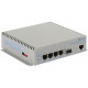 Omnitron Systems OmniConverter Managed Gigabit PoE+, SFP, RJ-45, Ethernet Fiber Switch - 4 x 10/100/1000BASE-T, 1 x 1000BASE-X, DC Power, 5 Year Warranty 9539-0-14-9W