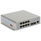 Omnitron Systems OmniConverter 10GPoE+/M PoE+, 2xSFP/SFP+, 8xRJ-45, 1xDC Powered Commercial Temp - 10 Ports - Manageable - 2 Layer Supported - Modular - Optical Fiber, Twisted Pair - PoE Ports - Wall Mountable, DIN Rail Mountable, Shelf Mountable, Rack-mo