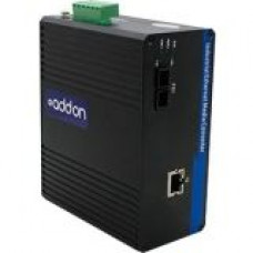 Accortec AddOn 1 10/100Base-TX(RJ-45) to 1 100Base-LX(FC) SMF 1310nm 20km Industrial Media Converter ADD-IFMC-LX-1FC1