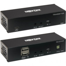 Tripp Lite DisplayPort to HDMI Over Cat6 Extender Kit w KVM Support 4K@60Hz - 2 Input Device - 2 Output Device - 230 ft Range - 2 x Network (RJ-45) - 3 x USB - 1 x HDMI In - 1 x HDMI Out - 4K UHD - 3840 x 2160 - Twisted Pair - Category 6 - Wall Mountable,