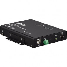 Tripp Lite HDMI over IP Extender Receiver - 4K, 4:4:4, PoE, 328 ft. (100 m) - 1 Output Device - 328 ft Range - 1 x Network (RJ-45) - 1 x USB - 1 x HDMI Out - 4K UHD - 4096 x 2160 - Twisted Pair - Category 6 - Rack-mountable, Desktop - TAA Compliance B162-