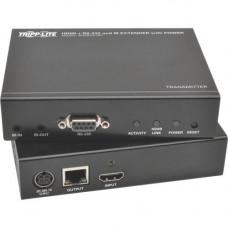 Tripp Lite HDBaseT HDMI Over Cat5e Cat6 Cat6a Extender Kit with Power, Serial and IR Control 4K x 2K 70m 230ft - 1 Input Device - 1 Output Device - 230 ft Range - 2 x Network (RJ-45) - 1 x HDMI In - 1 x HDMI Out - Serial Port - 4K - 3840 x 2160 - Twisted 