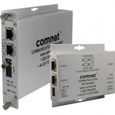 Comnet 2 Channel 10/100 Mbps Ethernet 1310/1550nm - 2 x Network (RJ-45) - 1 x ST Ports - SimplexST Port - Single-mode - Fast Ethernet - 10/100Base-TX, 100BASE-FX - Mountable, Rack-mountable - TAA Compliance CNFE2002S1A