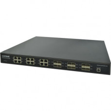 Comnet CNGE24FX12TX12MS[POE] Ethernet Switch - 24 Ports - Manageable - 3 Layer Supported - Modular - Twisted Pair, Optical Fiber - Rack-mountable, Desktop - Lifetime Limited Warranty CNGE24FX12TX12MS/12
