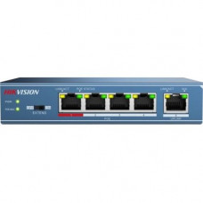 Hikvision Unmanaged L2 PoE Switch - 5 Ports - 2 Layer Supported - Twisted Pair - TAA Compliance DS-3E0105P-E