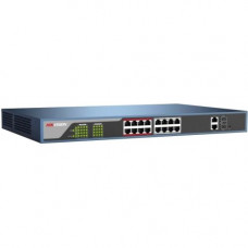 Hikvision Unmanaged L2 PoE Switch - 18 Ports - 2 Layer Supported - Twisted Pair - TAA Compliance DS-3E0318P-E