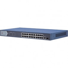 Hikvision 24-Port Gigabit Unmanaged PoE Switch - 24 Ports - 2 Layer Supported - Modular - Twisted Pair, Optical Fiber - TAA Compliance DS-3E0526P-E