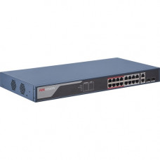 Hikvision DS-3E1318P-EI Ethernet Switch - 16 Ports - Manageable - 2 Layer Supported - Modular - 230 W PoE Budget - Optical Fiber, Twisted Pair - PoE Ports - Rack-mountable - TAA Compliance DS-3E1318P-EI