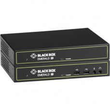 Black Box Emerald PE KVM Extender with Virtual Machine Access - DVI-D, V-USB 2.0, Audio - 1 Computer(s) - 1 Local User(s) - 328 ft Range - WUXGA - 1920 x 1080 Maximum Video Resolution - 4 x Network (RJ-45) - 7 x USB - 2 x DVI - 120 V AC, 230 V AC Input Vo