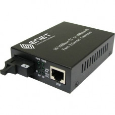 ENET 1x 10/100/1000Base-T Power Over Ethernet (PoE) RJ45 to 1x Duplex SC Gigabit Ethernet Single-mode Duplex SC Connector, 20km, IEEE802.3, 33W total - Lifetime Warranty ENMC-FGETP-SMF