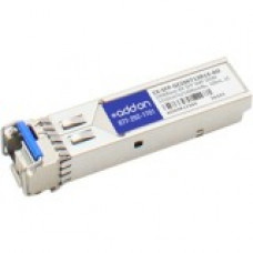 AddOn Juniper Networks EX-SFP-GE20KT13R14 Compatible TAA Compliant 1000Base-BX SFP Transceiver (SMF, 1310nmTx/1490nmRx, 20km, LC, DOM) - 100% compatible and guaranteed to work - TAA Compliance EX-SFP-GE20KT13R14-AO