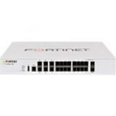 FORTINET FortiGate 100E Network Security/Firewall Appliance - 18 Port - 1000Base-X, 1000Base-T Gigabit Ethernet - AES (256-bit), SHA-1 - USB - 18 x RJ-45 - 2 - SFP - 2 x SFP - Manageable - 1U - Rack-mountable FG-100E-BDL-871-12