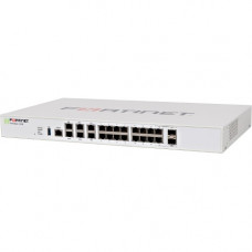 FORTINET FortiGate 100E Network Security/Firewall Appliance - 18 Port - 1000Base-X, 1000Base-T - Gigabit Ethernet - AES (256-bit), SHA-1 - 18 x RJ-45 - 2 Total Expansion Slots - 1U - Rack-mountable FG-100E-BDL-USG-974-60
