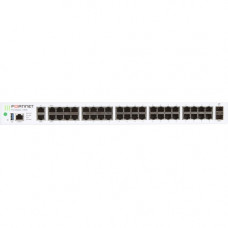 FORTINET FortiGate 140E Network Security/Firewall Appliance - 40 Port - 1000Base-X, 1000Base-T Gigabit Ethernet - AES (256-bit), SHA-256 - USB - 40 x RJ-45 - 2 - SFP (mini-GBIC) - 2 x SFP - Manageable - 1U - Rack-mountable FG-140E-BDL-950-60