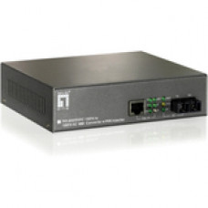 Cp Technologies LevelOne FVT-0203TXFC Media Converter - 1x PoE (RJ-45) Ports - 1 x SC Ports - 10/100Base-TX, 100Base-FX - External FVT-0203TXFC