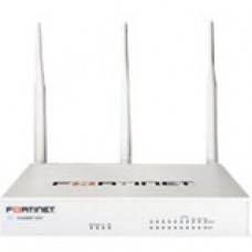 FORTINET FortiWifi FWF-60F Network Security/Firewall Appliance - 10 Port - 10/100/1000Base-T - Gigabit Ethernet - Wireless LAN IEEE 802.11 a/b/g/n/ac - SHA-256, AES (256-bit) - 200 VPN - 10 x RJ-45 - 1 Year 24x7 FortiCare and FortiGuard UTP - Desktop, Rac