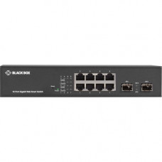 Black Box LGB700 Series Web Smart Gigabit Ethernet Switch - SFP, 10-Port - 8 Ports - Manageable - 4 Layer Supported - Modular - Twisted Pair, Optical Fiber - TAA Compliance LGB710A