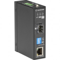 Black Box LMC280 Series Fast Ethernet Industrial Media Converter SFP - 1 x Network (RJ-45) - Fast Ethernet - 10/100Base-T, 100Base-FX - 1 x Expansion Slots - SFP - 1 x SFP Slots - Rail-mountable, Wall Mountable - TAA Compliant LMC280A