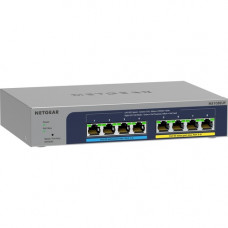 Netgear 8-port Ultra60 PoE++ Multi-Gigabit (2.5G) Ethernet Plus Switch - 8 Ports - 2.5 Gigabit Ethernet - 2.5GBase-T - 3 Layer Supported - Power Adapter - 230 W PoE Budget - Twisted Pair - PoE Ports - Wall Mountable, Desktop - Lifetime Limited Warranty MS