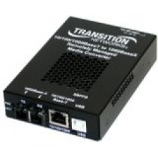 TRANSITION NETWORKS SBFFG1040-105 Media Converter - 1 x Network (RJ-45) - 10/100/1000Base-T, 1000Base-X - 1 x Expansion Slots - 1 x SFP Slots - External, Rail-mountable, Wall Mountable - TAA Compliance SBFFG1040-105-NA