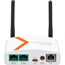 Lantronix SGX 5150 IoT Gateway Device - 256 MB - Twisted Pair - 1 x Network (RJ-45) - 1 x USB - 2 x Serial Port - 10/100Base-TX - Fast Ethernet - IEEE 802.11a/b/g/n/ac - Wireless LAN - ISM Band ISM Band - UNII Band UNII Band SGX5150020ES