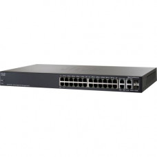 Cisco SG 300-28P 28-port Gigabit PoE Managed Switch - 28 Ports - Manageable - Refurbished - 3 Layer Supported - Modular - Twisted Pair, Optical Fiber - Rack-mountable - Lifetime Limited Warranty SRW2024P-K9-NA-RF