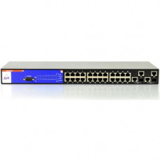 Amer SS2R24G4i Ethernet Switch - 28 Ports - Manageable - 2 Layer Supported - 1U High - Rack-mountable, Desktop - Lifetime Limited Warranty SS2R24G4I