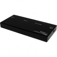 Startech.Com 2 Port HDMI Video Splitter and Signal Amplifier - 1 x HDMI Digital Audio/Video In - RoHS, TAA Compliance ST122HDMI2