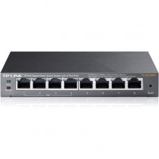 TP-Link 8-Port Gigabit Easy Smart Switch with 4-Port PoE - 8 Ports - Manageable - 2 Layer Supported - Twisted Pair - Desktop-RoHS Compliance TL-SG108PE