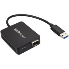 Startech.Com USB 3.0 to Fiber Optic Converter - USB to Open SFP Adapter - Gigabit Network Adapter Multi Mode(MMF)/Single Mode Fiber(SMF) - USB 3.0 to Fiber Optic Converter - USB to SFP Adapter - Gigabit Network Adapter for USB-A computers - 1 GbE Realtek 