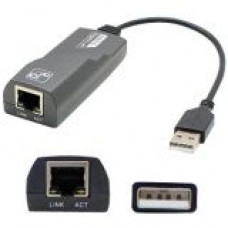 AddOn 5-Pack of USB 2.0 (A) Male to RJ-45 Female Gray & Black Adapters - 100% compatible and guaranteed to work USB2NIC-5PK