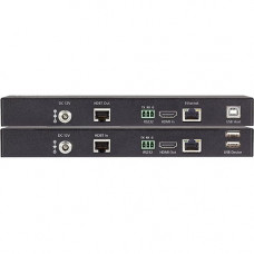 Black Box VX1000 Series Extender Kit - 4K, HDMI, HDBaseT, USB - 1 Input Device - 1 Output Device - 330 ft Range - 4 x Network (RJ-45) - 3 x USB - 1 x HDMI In - 1 x HDMI Out - Serial Port - 4K - 4096 x 2160 - Twisted Pair - TAA Compliance VX-1001-KIT