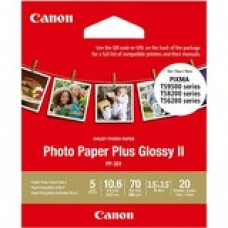 Canon Plus Glossy II Inkjet Print Photo Paper - 3 1/2" x 3 1/2" - 70 lb Basis Weight - Glossy - 20 Sheet 1432C053