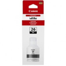 Canon GI-26 Pigment Black Ink Bottle - Inkjet - Pigment Black - 6000 Pages - High Yield - 1 - TAA Compliance 4409C001