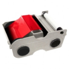 Hid Global Fargo Resin Red Ribbon and Roller For DTC300 Printer - 1000 Image - Ribbon Cartridge, Cleaning Roller 44205