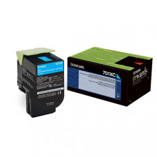 Lexmark (701XC) Extra High Yield Cyan Return Program Toner Cartridge (4,000 Yield) - TAA Compliance 70C1XC0