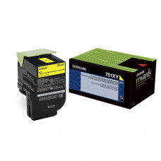 Lexmark (701XY) Extra High Yield Yellow Return Program Toner Cartridge (4,000 Yield) - TAA Compliance 70C1XY0