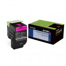 Lexmark (801XM) Extra High Yield Magenta Return Program Toner Cartridge (4,000 Yield) - TAA Compliance 80C1XM0