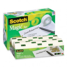 3m Scotch&reg; Magic&trade; Tape, 3/4" x 1,000", 18 Boxes/Pack, 1" Core - 0.75" Width x 83.33 ft Length - 1" Core - Rubber - Split Resistant, Tear Resistant, Non-yellowing, Writable Surface - 18 / Pack - Matte Clear - TAA 