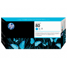 HP 80 (C4821A) Cyan Printhead/Printhead Cleaner - Design for the Environment (DfE), TAA Compliance C4821A