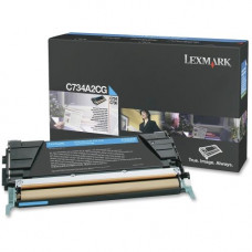 Lexmark Cyan Toner Cartridge (6,000 Yield) C734A2CG