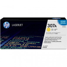 HP 307A (CE742A) Yellow Original LaserJet Toner Cartridge (7,300 Yield) - Design for the Environment (DfE), TAA Compliance CE742A