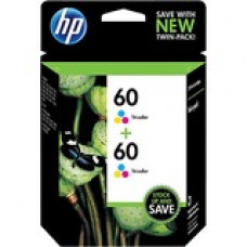 HP 60 Original Ink Cartridge - Twin-pack - Cyan, Yellow, Magenta - Inkjet - 165 Pages - 2 / Pack CZ072FN#140