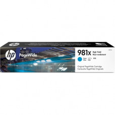 HP 981X (L0R09A) High Yield Cyan Original PageWide Cartridge (10,000 Yield) L0R09A